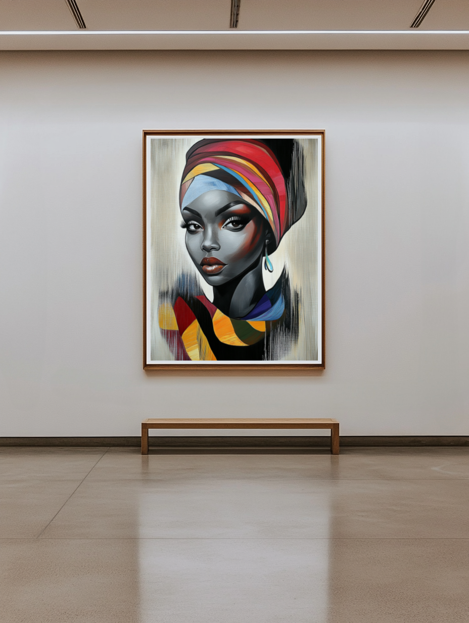 Tableau Décoratif Élégance Afro-Contemporaine