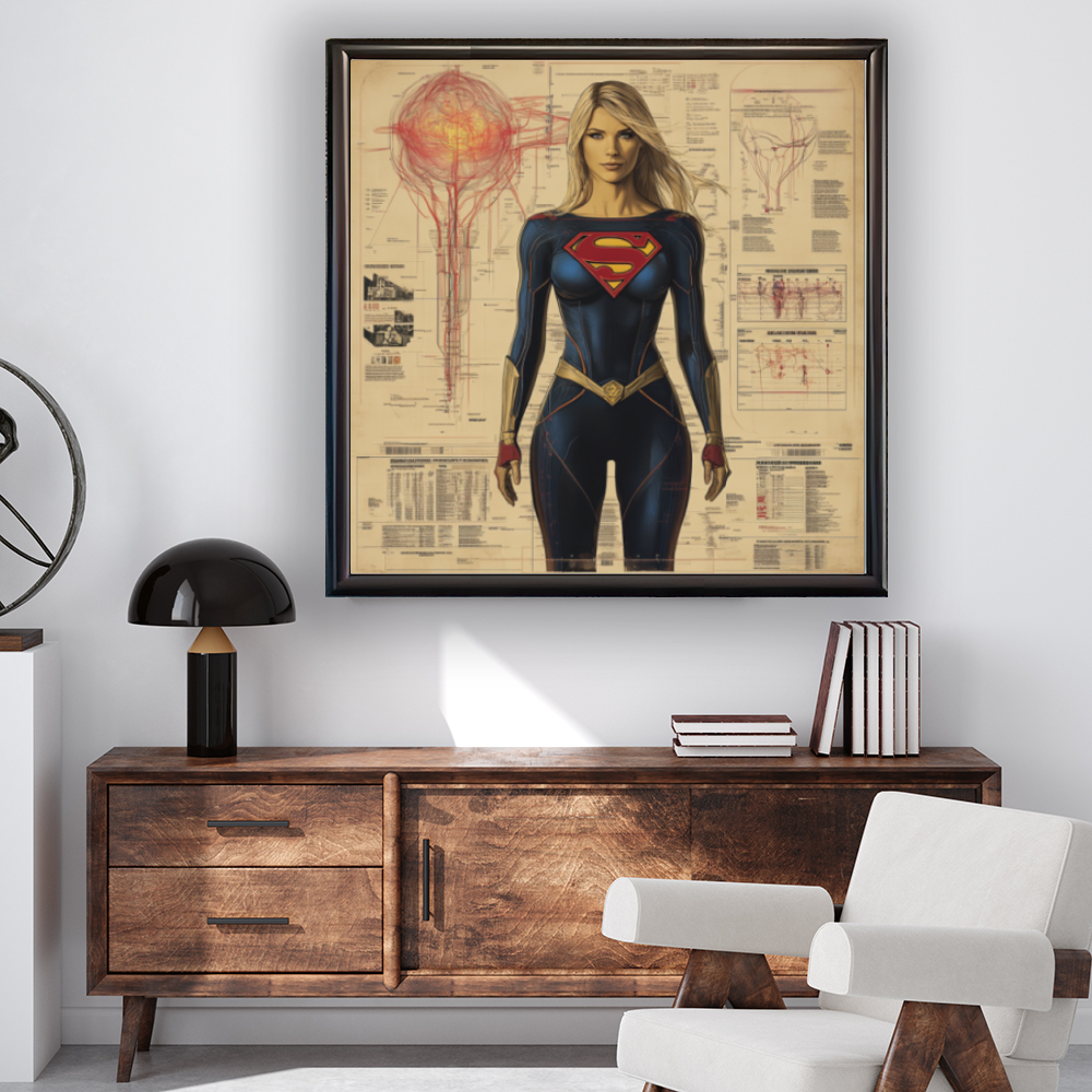 Tableau Décoratif Superhéroïque Futuriste