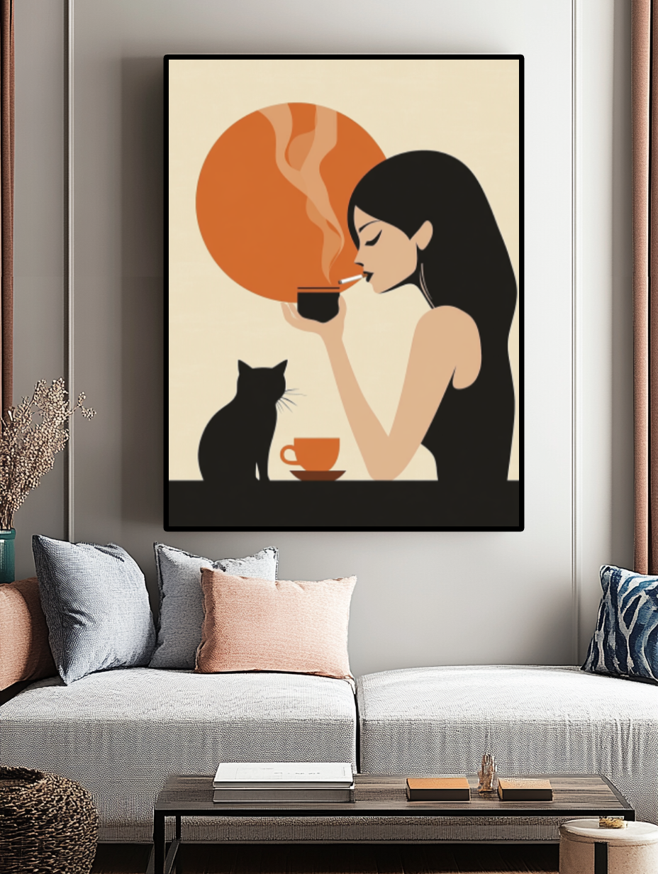Tableau Décoratif Élégance Caféinée