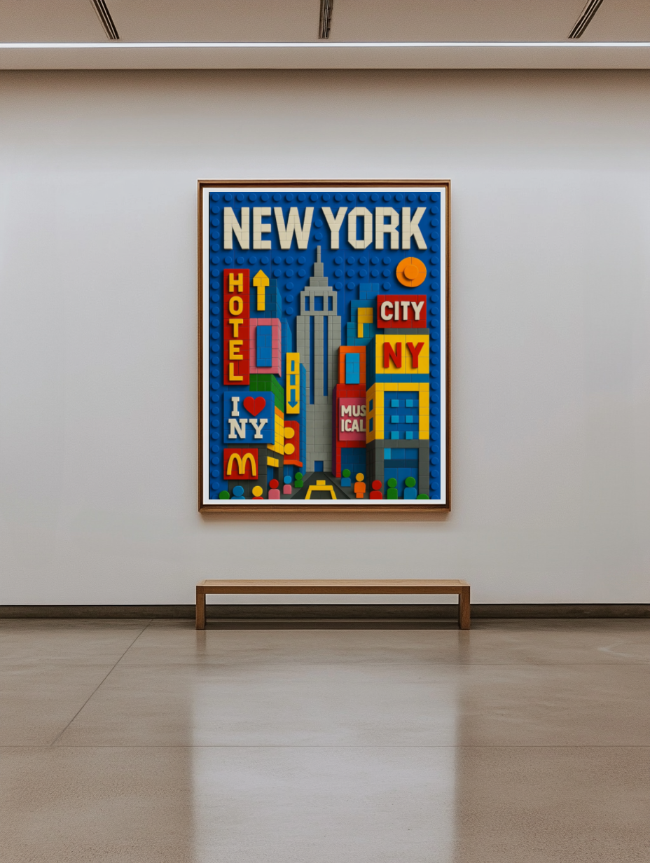 Tableau Décoratif - New York En Briques - Artibar Tableaux de décoration Art abstrait