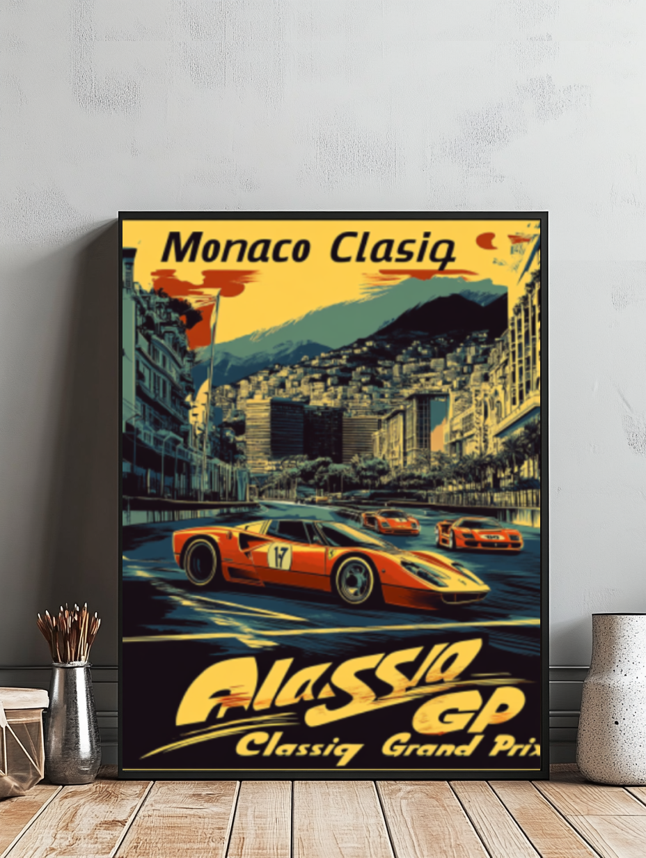 Tableau Décoratif Monaco Classique en Course - Artibar Tableaux de décoration Art abstrait