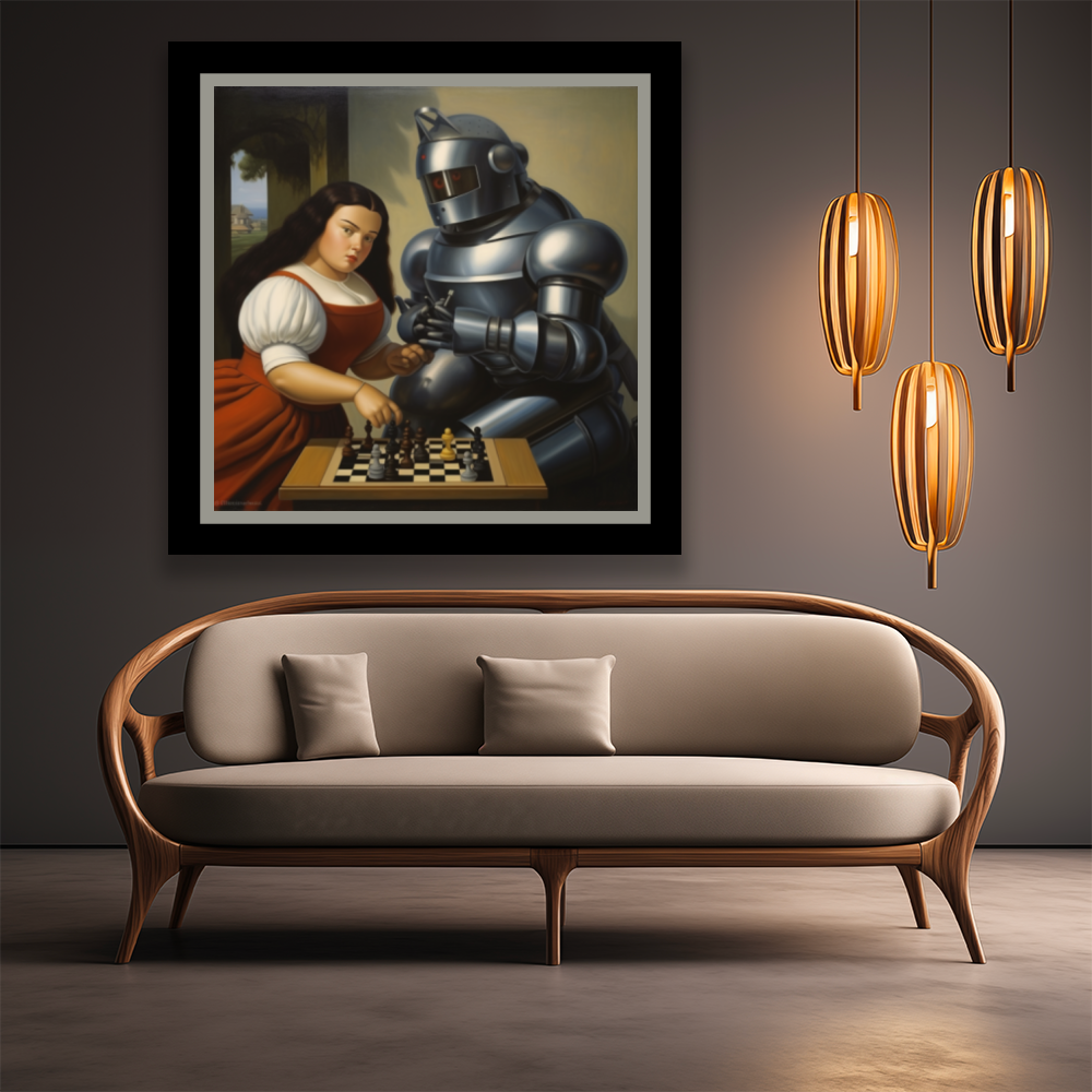 Tableau Décoratif – L'Affrontement Homme-Machine