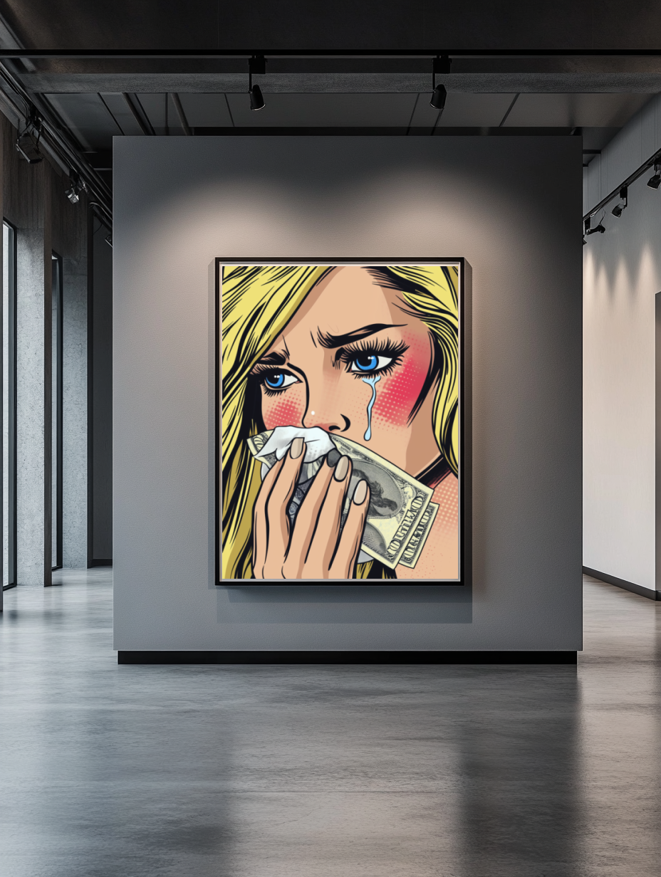 Tableau Décoratif Cry Money - Artibar Tableaux de décoration Art abstrait