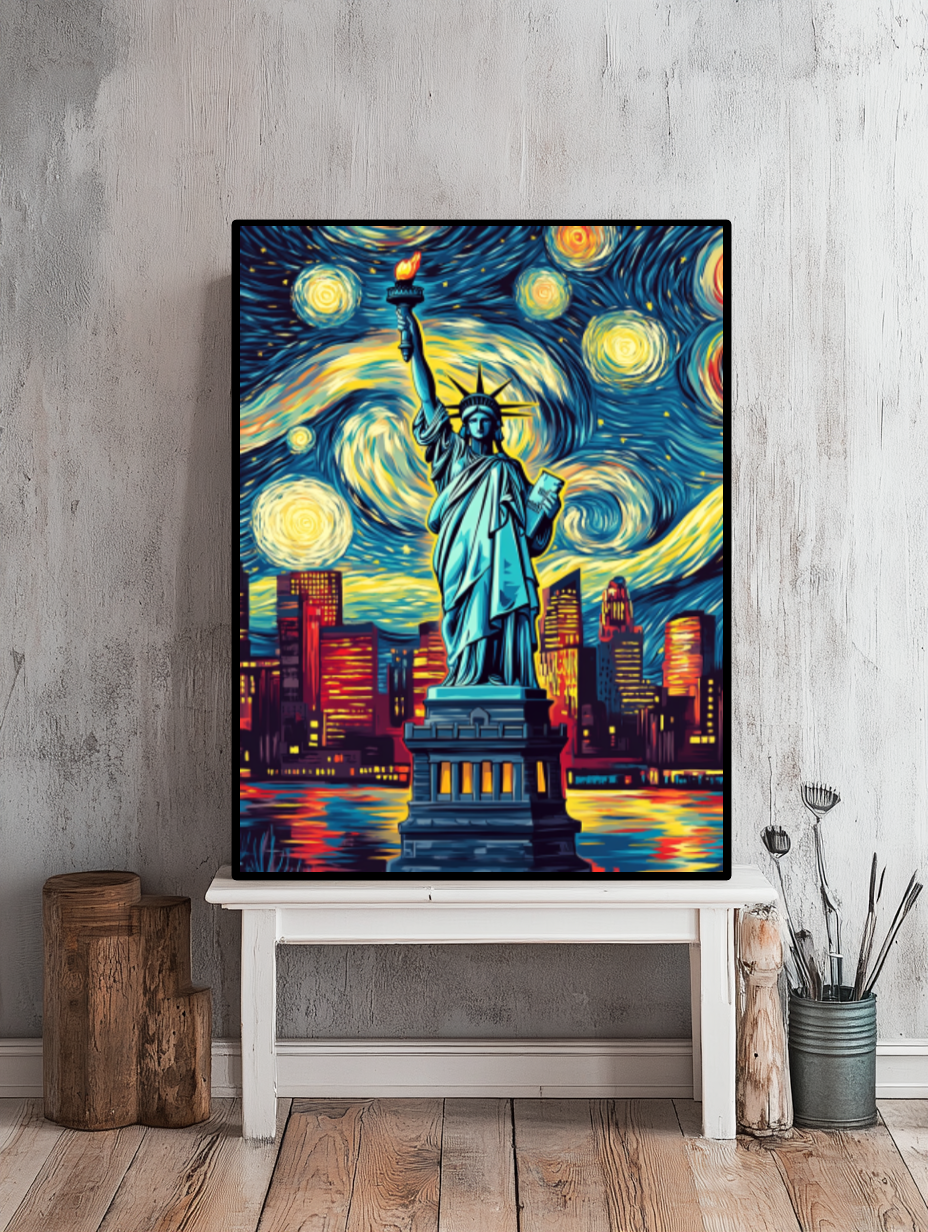 Tableau Décoratif Nuit Étoilée à New York