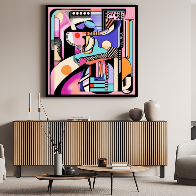 Tableau Décoratif Abstrait et Géométrique