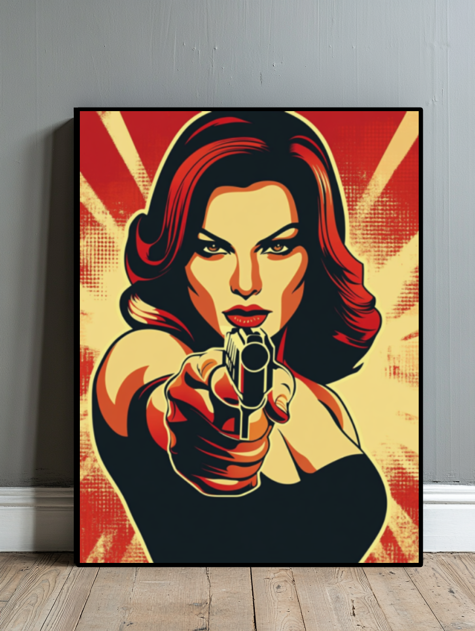 Tableau Décoratif Femme Fatale Pop Art