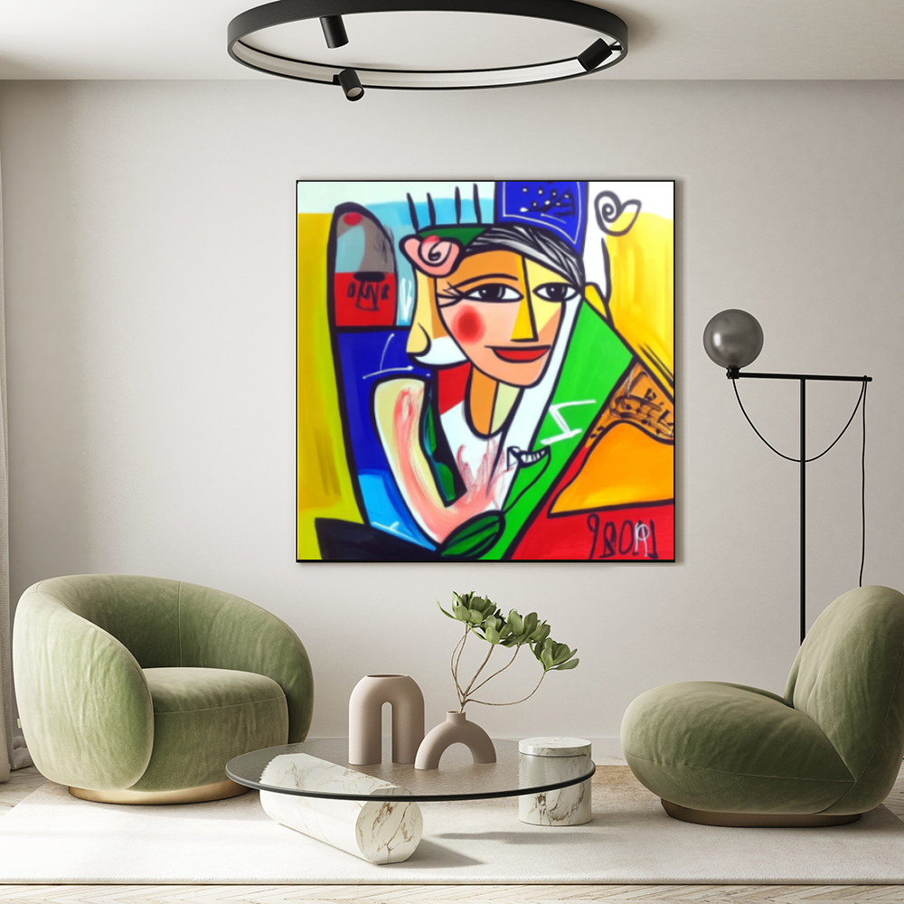 Tableau Décoratif Cubiste Coloré