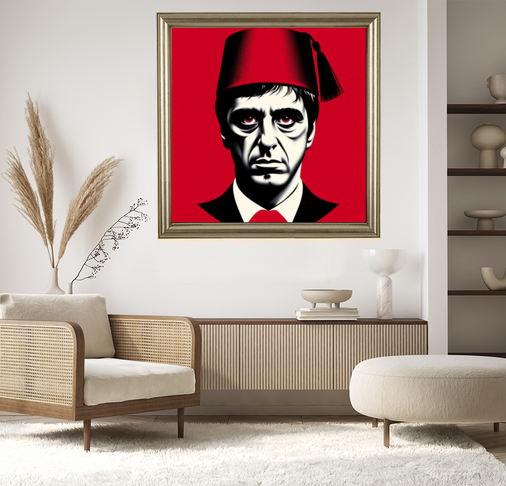 Tableau Décoratif Élégance Rouge et Noir