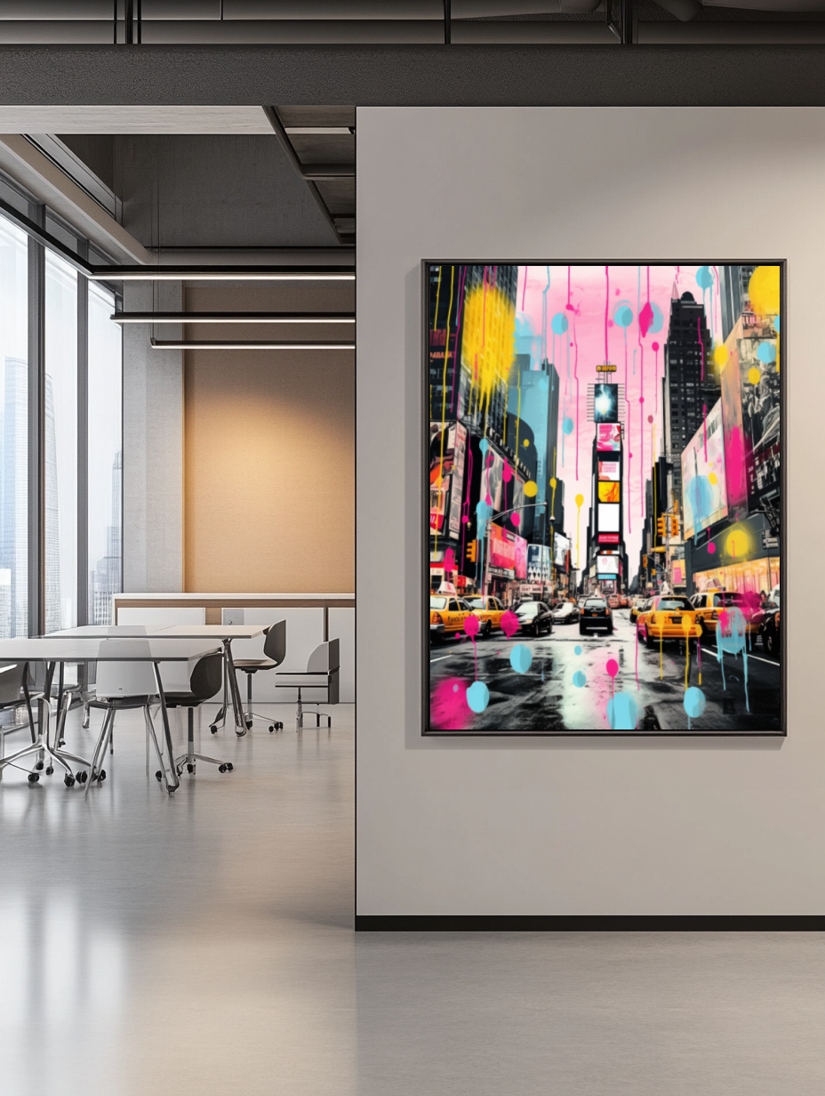 Tableau Décoratif Urbain en Couleurs Pop
