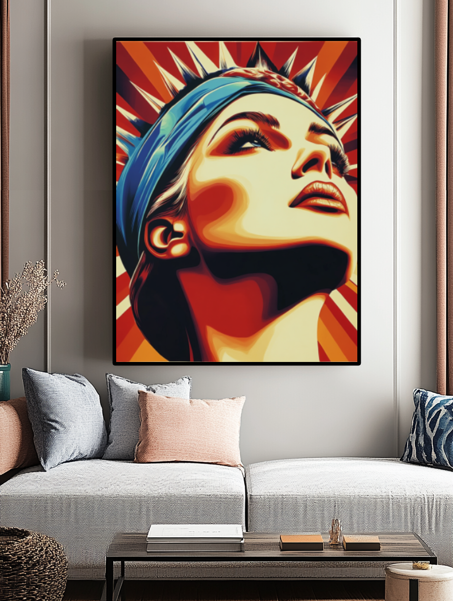Tableau Décoratif Pop Art Liberté Rayonnante