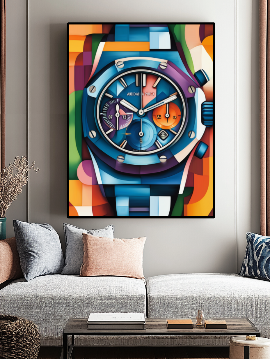 Tableau Décoratif Montre Abstraite Dynamique