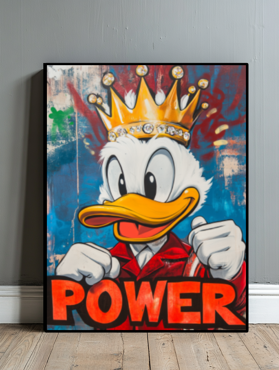 Tableau Décoratif King Duck Power - Artibar Tableaux de décoration Art abstrait