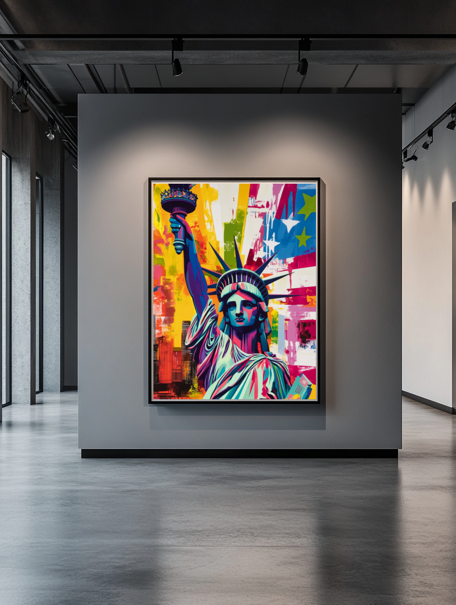Tableau Décoratif Explosion Pop de la Liberté