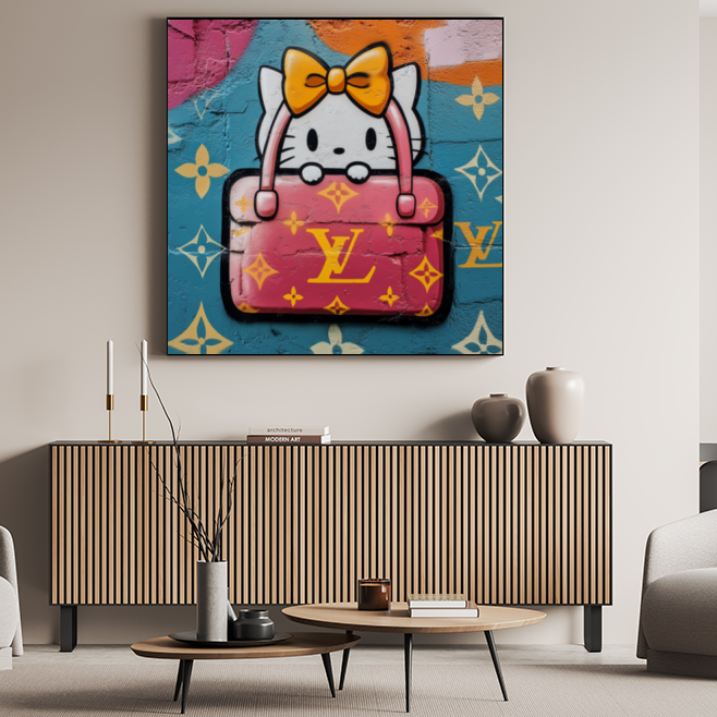 Tableau Décoratif Chat de Luxe Pop - Artibar Tableaux de décoration Art abstrait