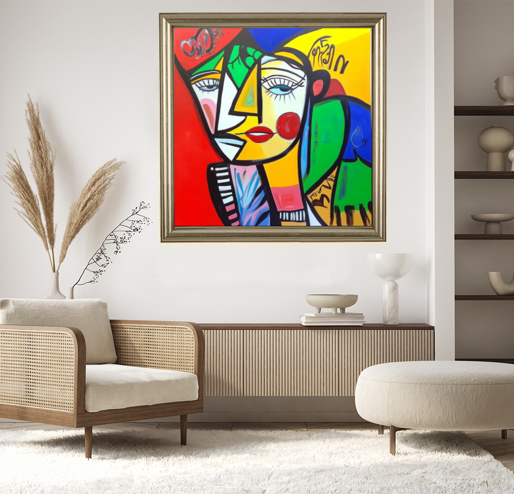 Tableau Décoratif Cubiste Élégant