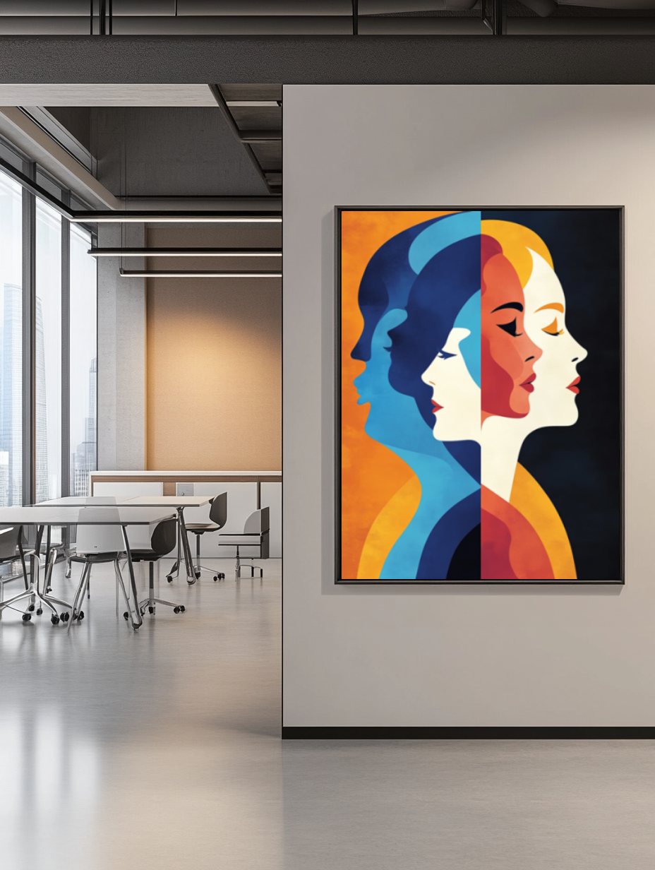 Tableau Décoratif Échos Contrastés