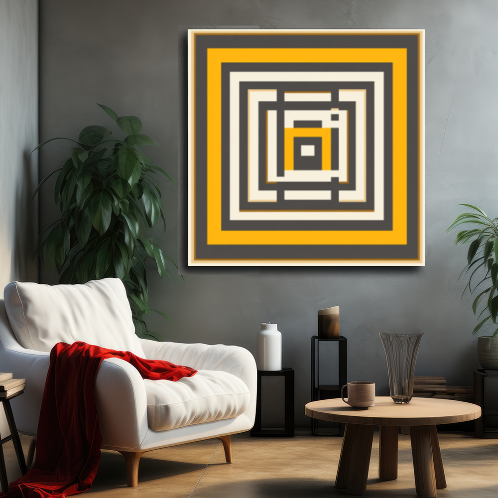 Tableau Décoratif Hypnotique en Géométrie
