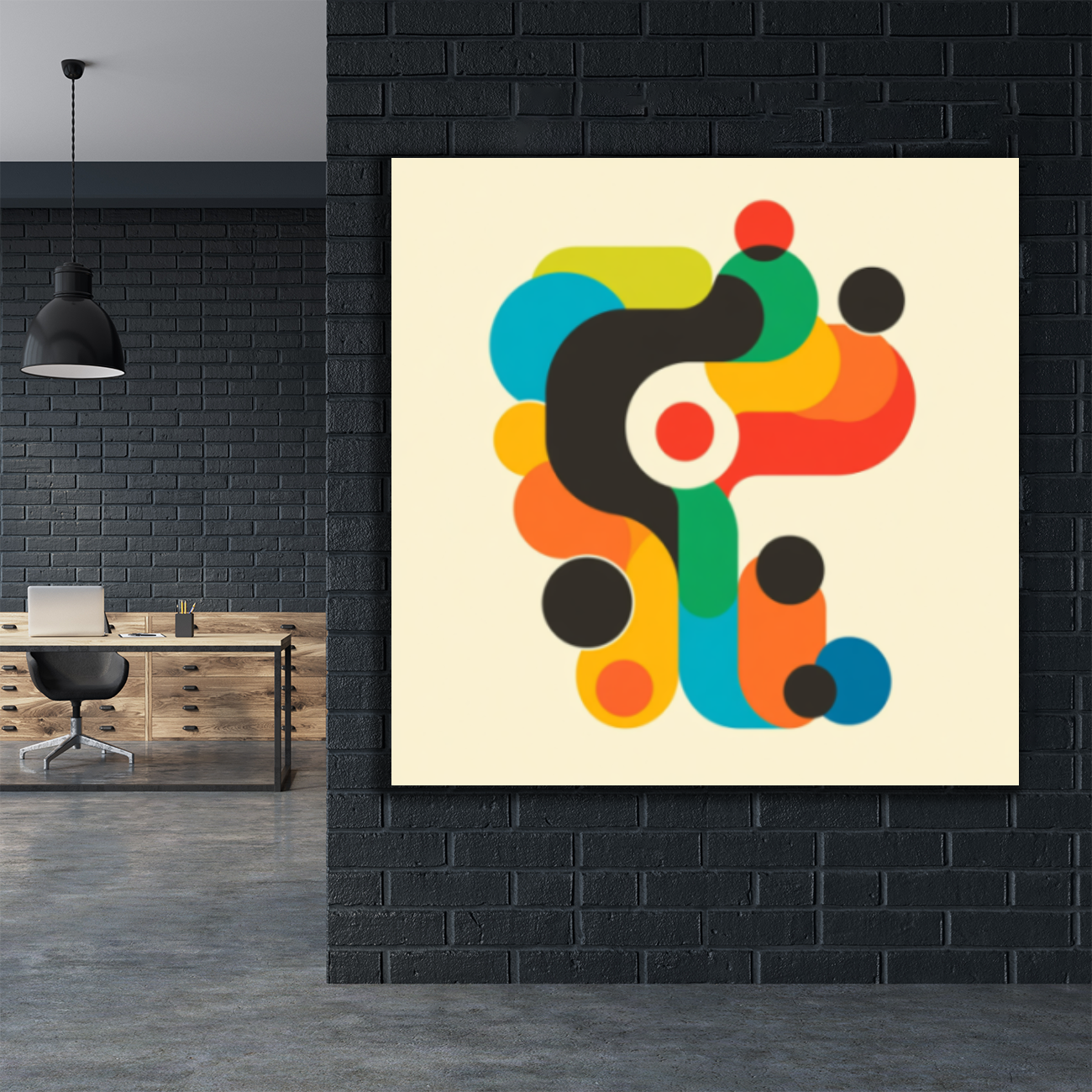 Tableau Décoratif Abstrait Dynamique