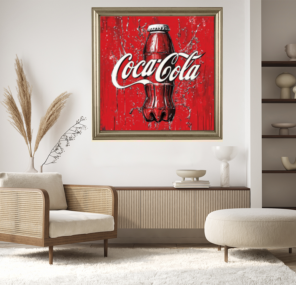 Tableau Décoratif Pop Art Rouge Éclatant