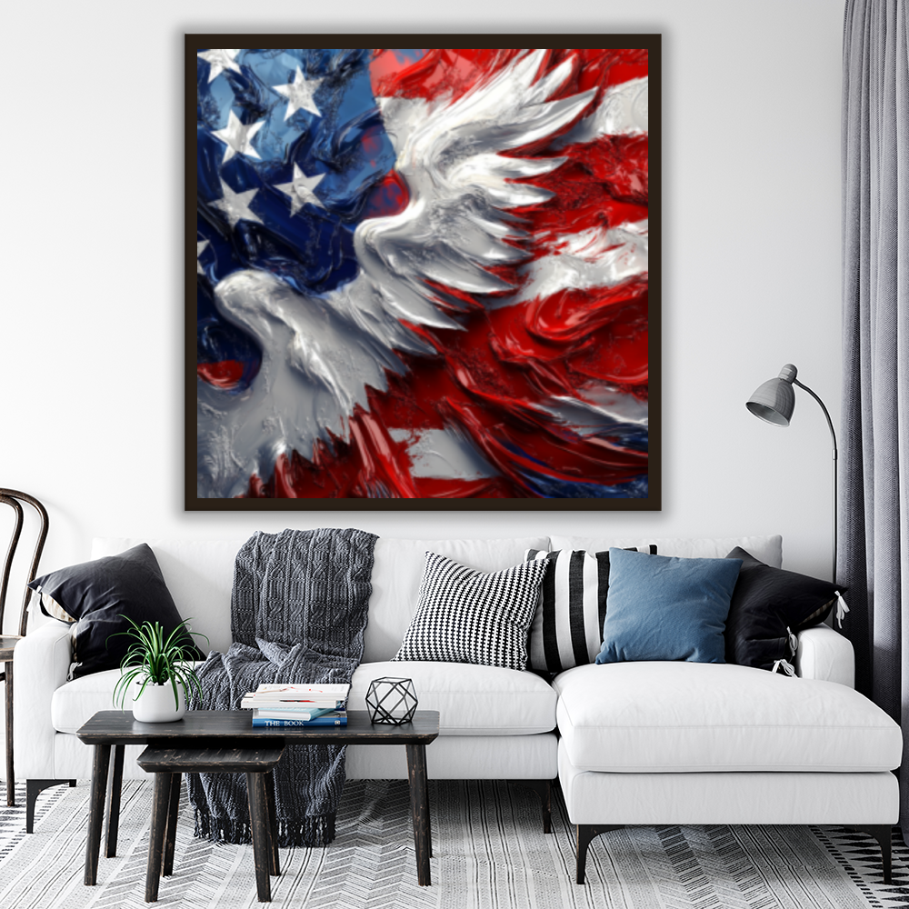 Tableau Décoratif Aigle Patriotique