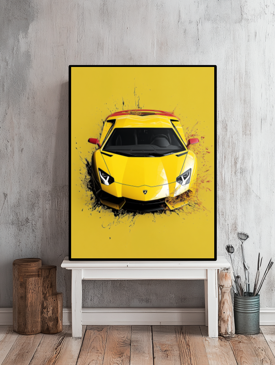 Tableau Décoratif Supercar Explosive - Artibar Tableaux de décoration Art abstrait