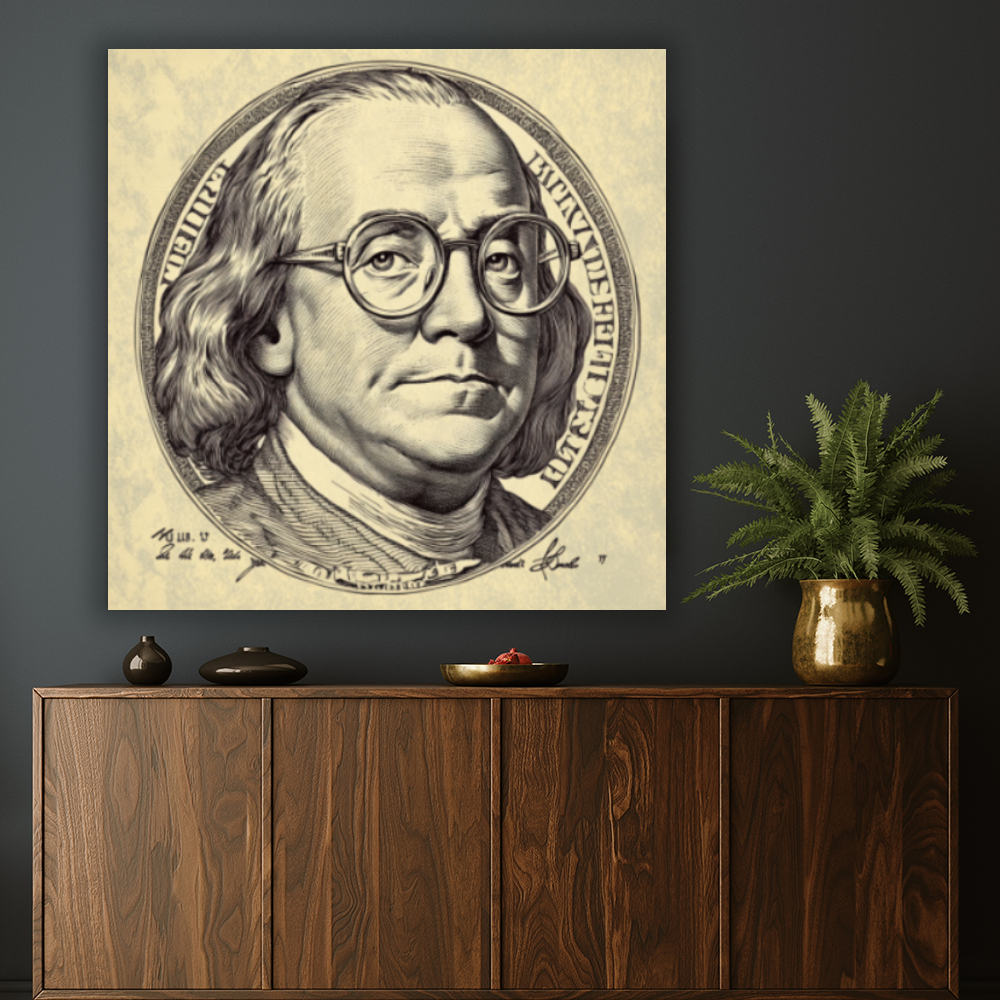 Tableau Décoratif Gravure Monétaire