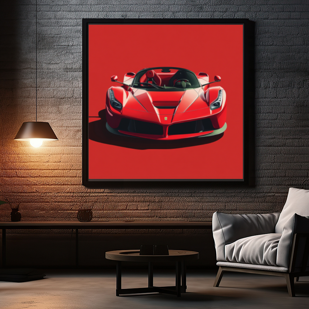 Tableau Décoratif Supercar Rouge Éclatante - Artibar Tableaux de décoration Art abstrait