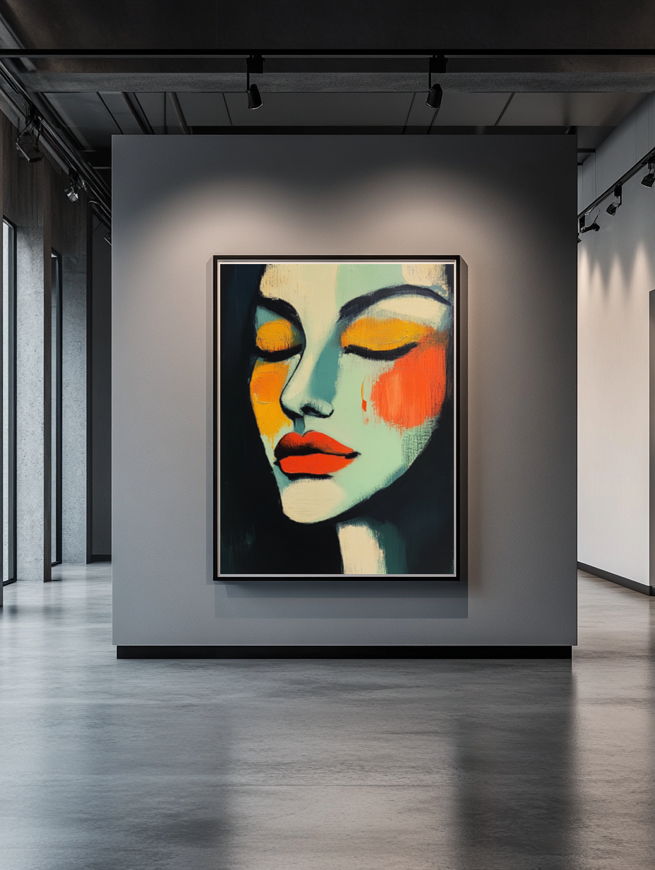 Tableau Décoratif Visage Éthéré - Artibar Tableaux de décoration Art abstrait