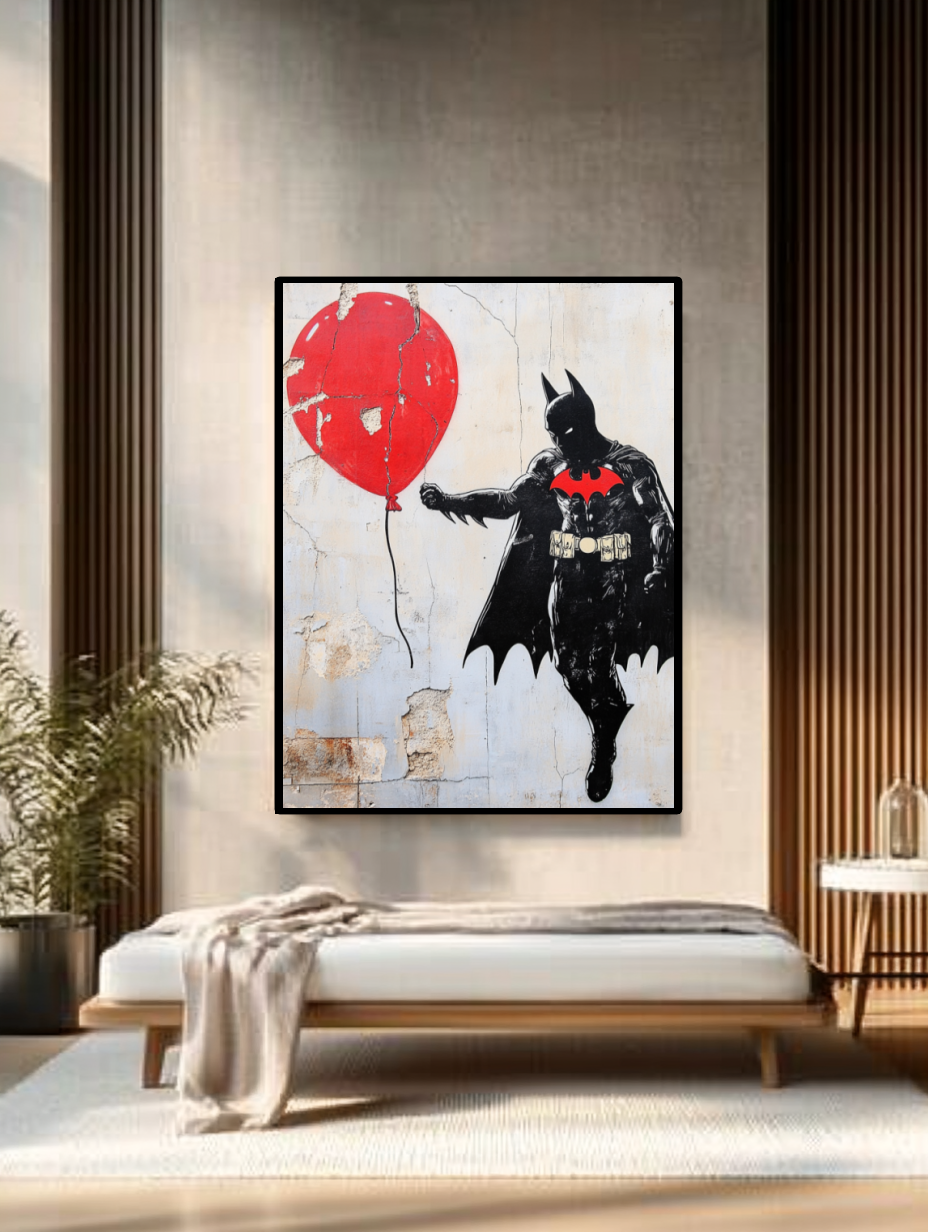 Tableau Décoratif Street-Art Batman Rêveur