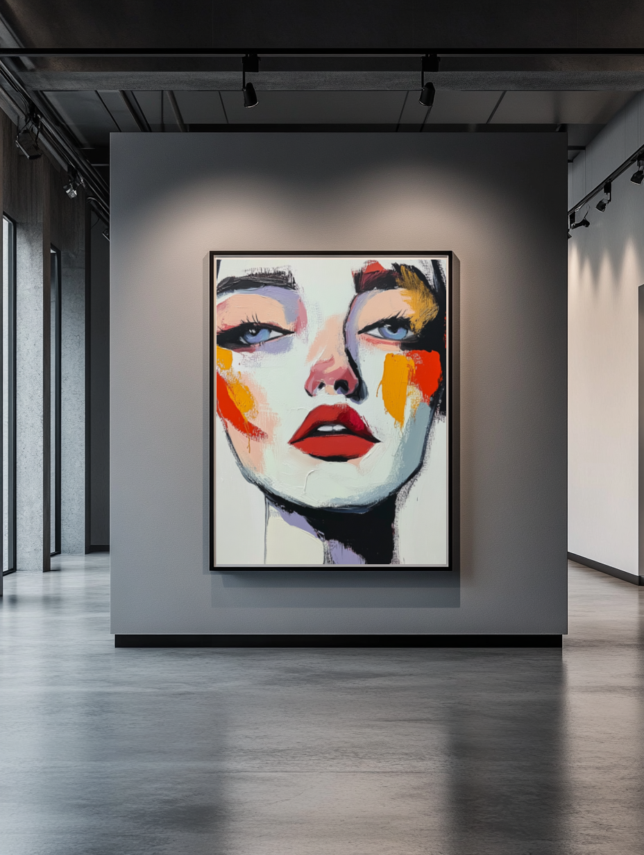 Tableau Décoratif Expression Visage Intense