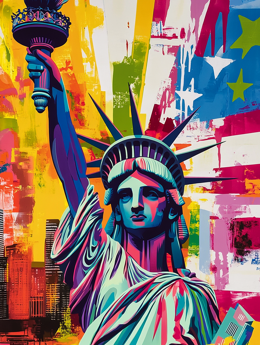 Tableau Décoratif Explosion Pop de la Liberté