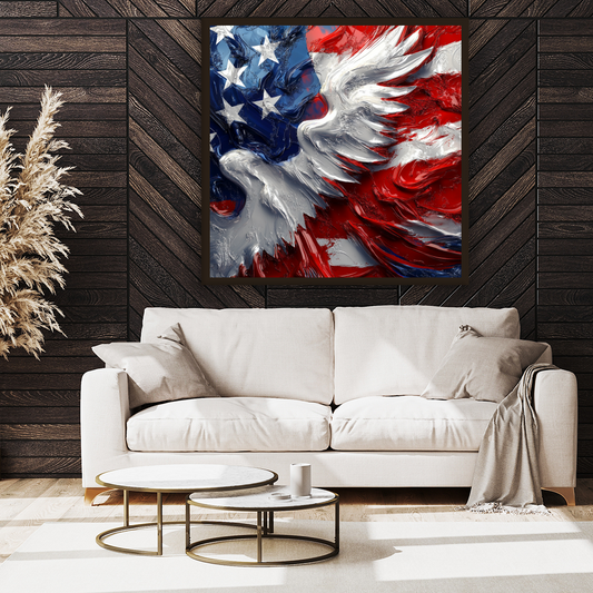Tableau Décoratif Aigle Patriotique - Artibar Tableaux de décoration Art abstrait 