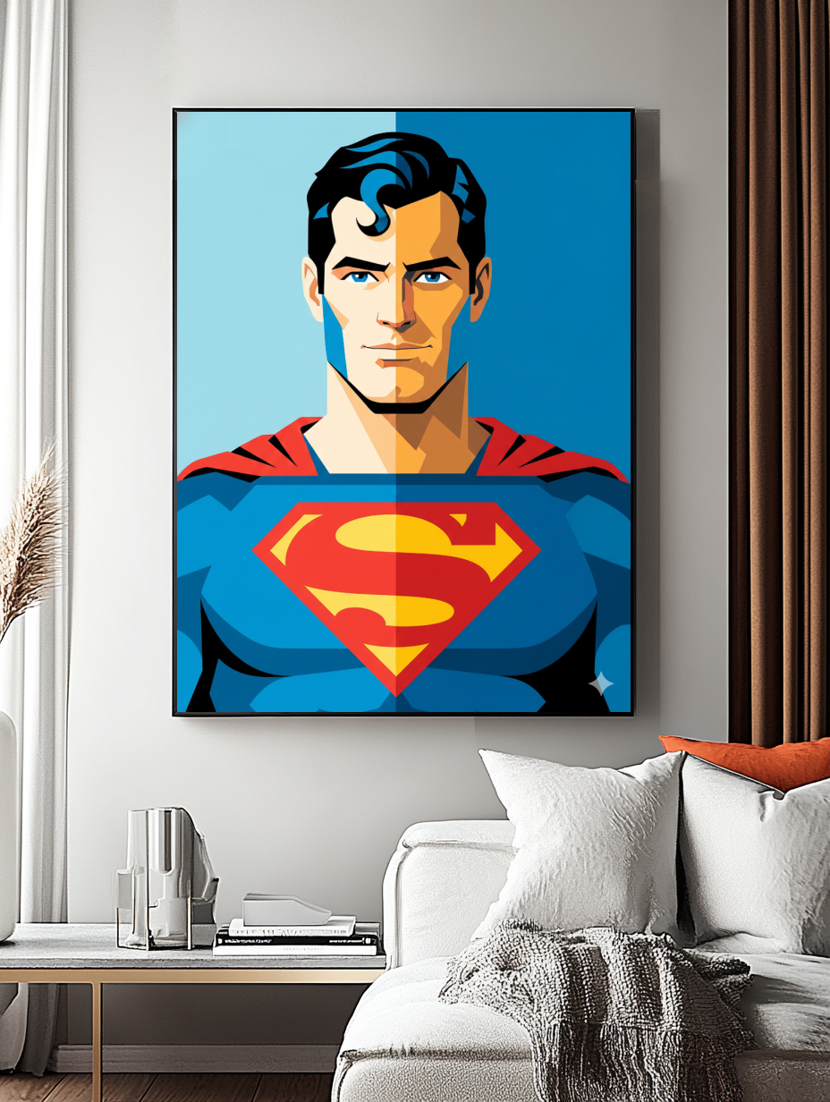 Tableau Décoratif Super-Héros Pop Art
