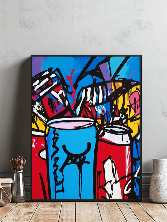 Tableau Décoratif Soda Pop Coloré - Artibar Tableaux de décoration Art abstrait 