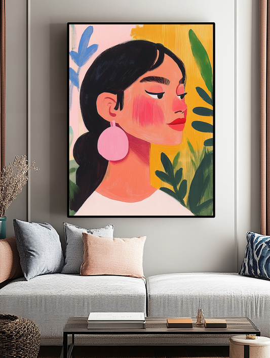 Tableau Décoratif Portrait Vibrant - Artibar Tableaux de décoration Art abstrait 
