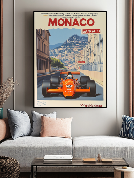 Tableau Décoratif Grand Prix de Monaco - Artibar Tableaux de décoration Art abstrait 