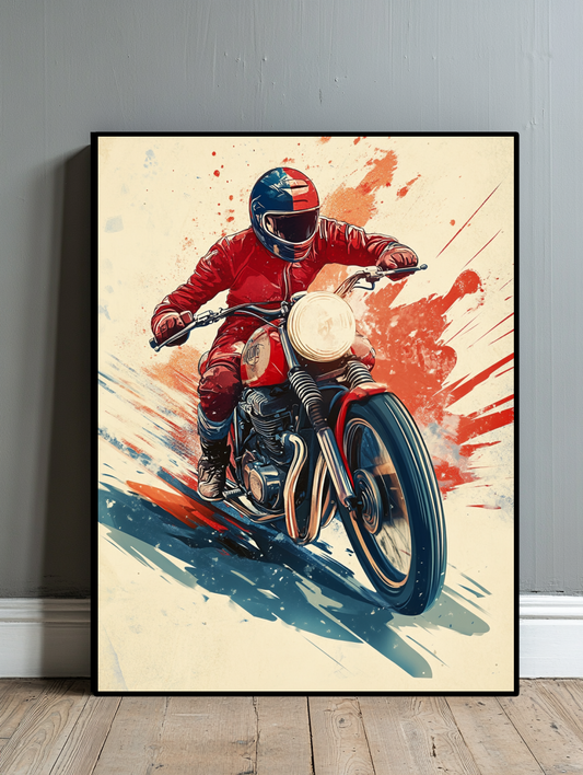 Tableau Décoratif Rider en Pleine Vitesse - Artibar Tableaux de décoration Art abstrait 