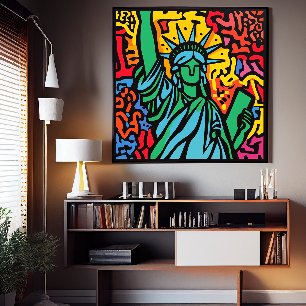 Tableau Décoratif Pop Art Liberté Éclatante - Artibar Tableaux de décoration Art abstrait 
