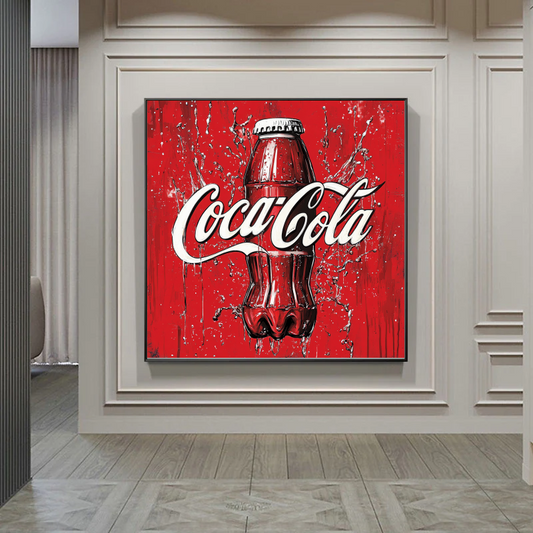 Tableau Décoratif Pop Art Rouge Éclatant - Artibar Tableaux de décoration Art abstrait 