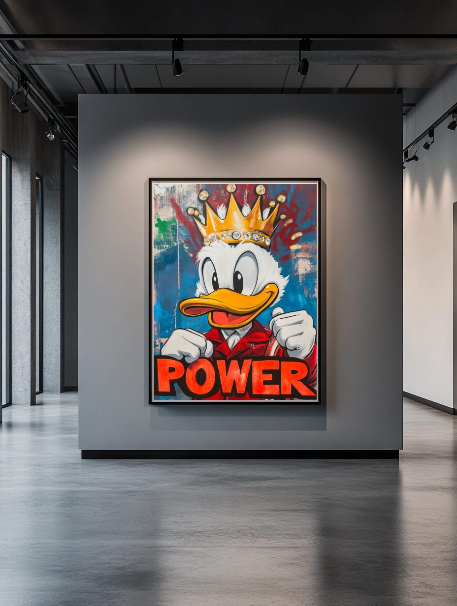 Tableau Décoratif King Duck Power - Artibar Tableaux de décoration Art abstrait 