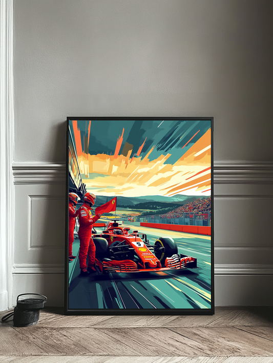 Tableau Décoratif F1 en Piste - Artibar Tableaux de décoration Art abstrait 