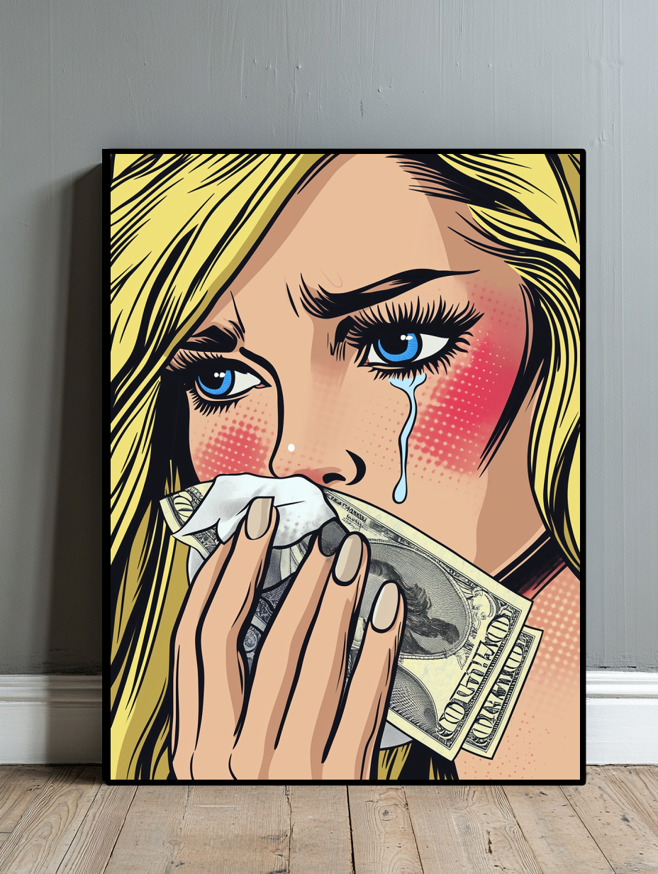 Tableau Décoratif Cry Money - Artibar Tableaux de décoration Art abstrait 