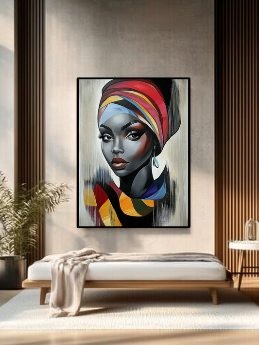 Tableau Décoratif Élégance Afro-Contemporaine - Artibar Tableaux de décoration Art abstrait 