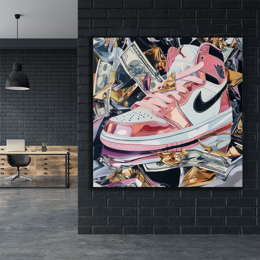 Tableau Décoratif Sneaker Luxe Pop - Artibar Tableaux de décoration Art abstrait 