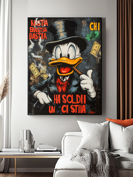 Tableau Décoratif : Le Canard Capitaliste - Artibar Tableaux de décoration Art abstrait 