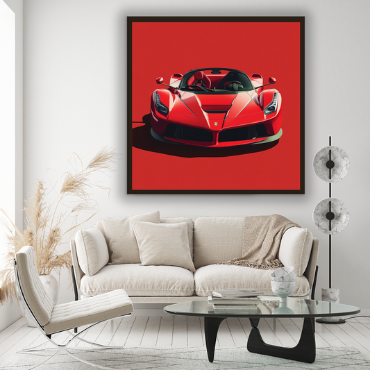 Tableau Décoratif Supercar Rouge Éclatante - Artibar Tableaux de décoration Art abstrait 
