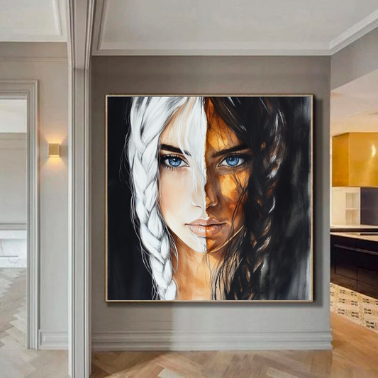 Tableau Décoratif Dualité Éblouissante - Artibar Tableaux de décoration Art abstrait 