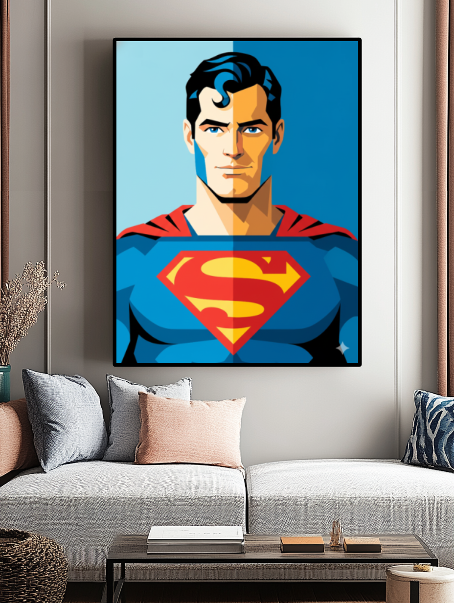 Tableau Décoratif Super-Héros Pop Art