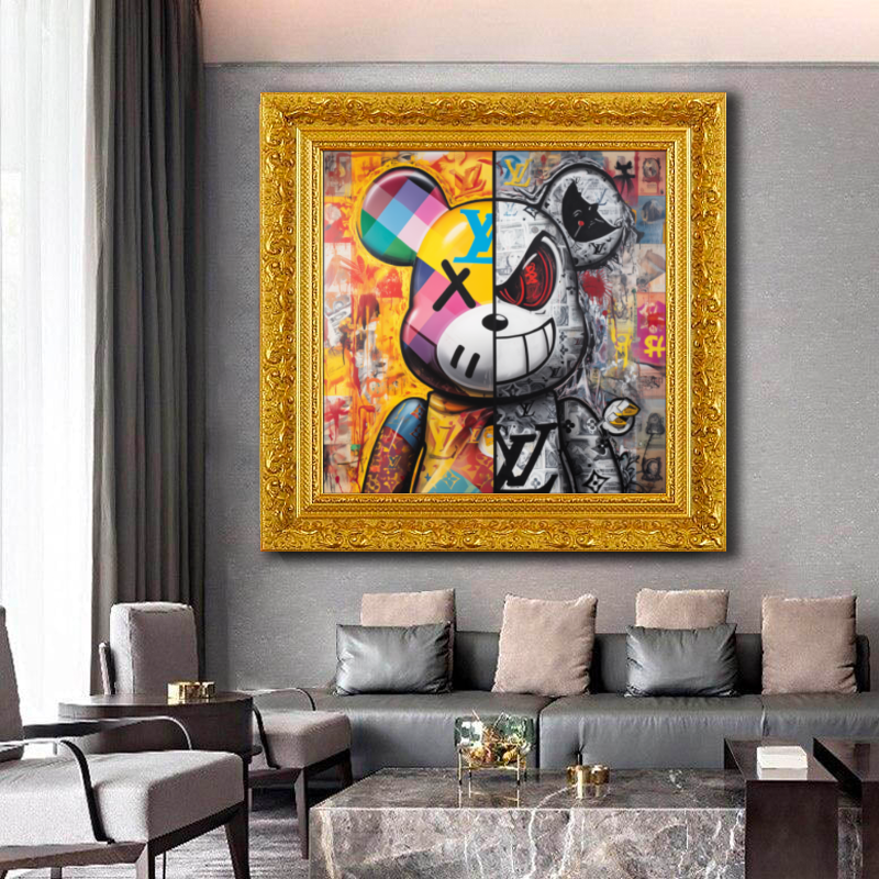 Tableau Décoratif Dualité Pop Urbaine - Artibar Tableaux de décoration Art abstrait 