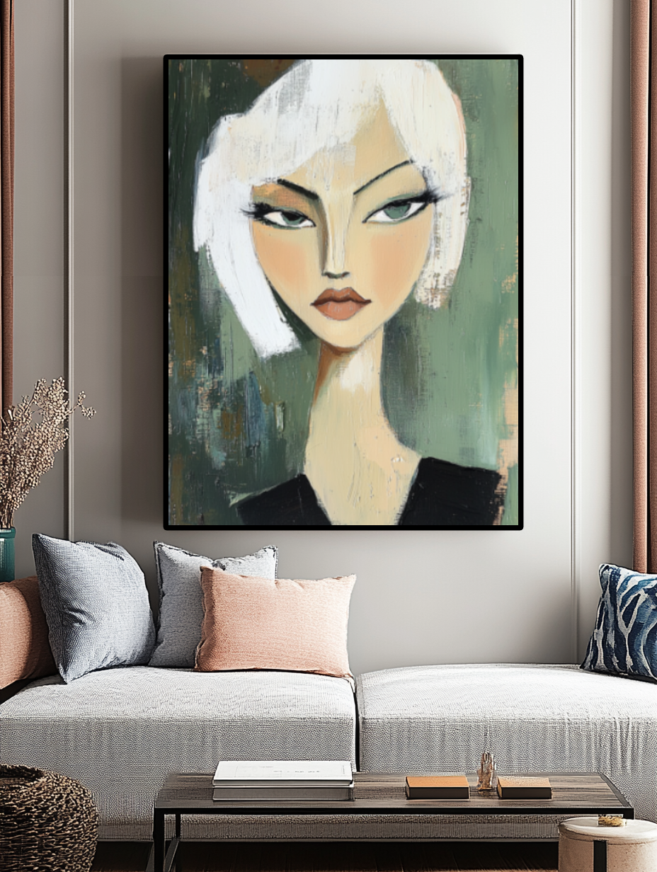 Tableau Décoratif Portrait Moderne - Artibar Tableaux de décoration Art abstrait 